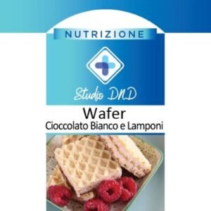 Wafer al gusto di cioccolato bianco e lampone Chetogenico e iperproteico / Keto