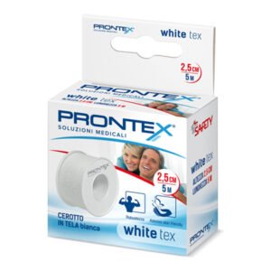 Prontex White Tex cerotto bianco a rocchetto 2,5 cm x 5m
